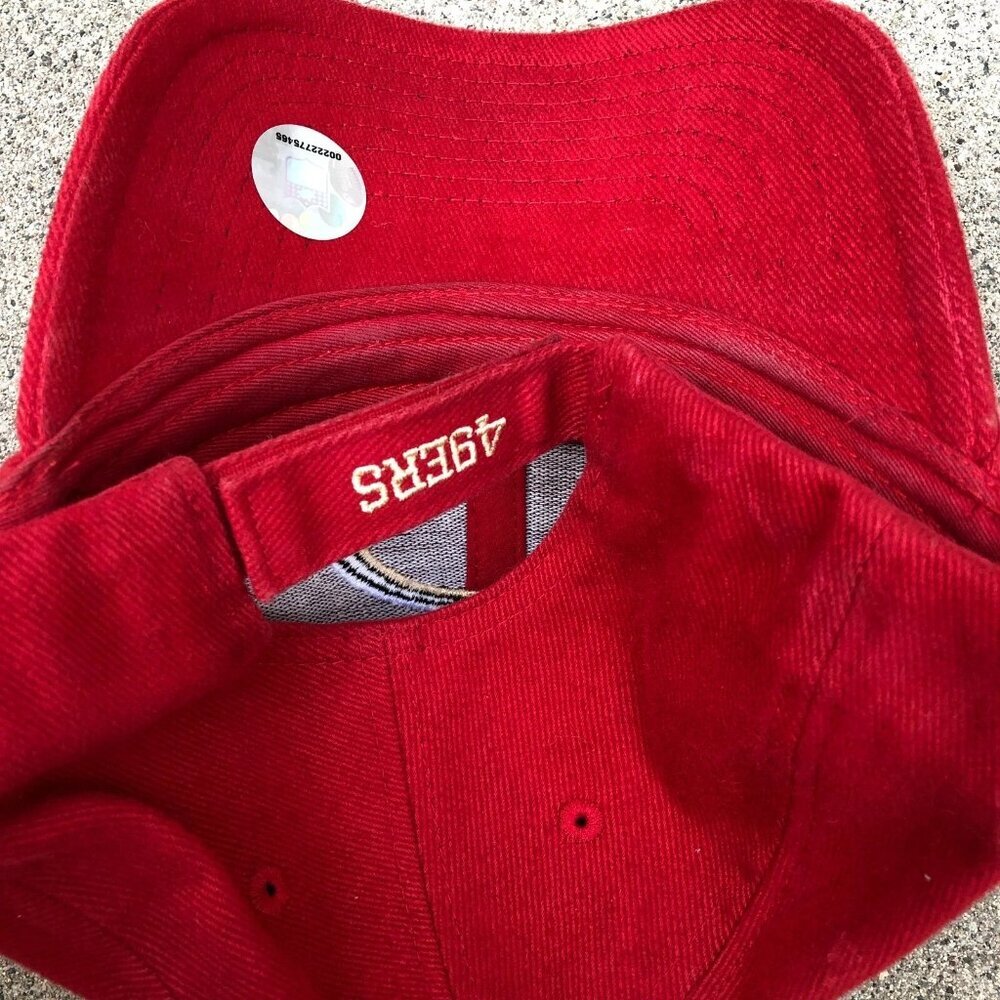Vintage NFL San Francisco 49ers Baseball Hat Men's Adjustable Cap Red - Picture 3 of 5